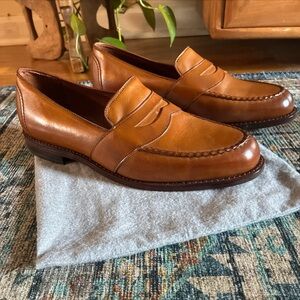 Allen Edmonds Randolph Penny Loafer in Walnut Brown Leather 9.5 EEE
